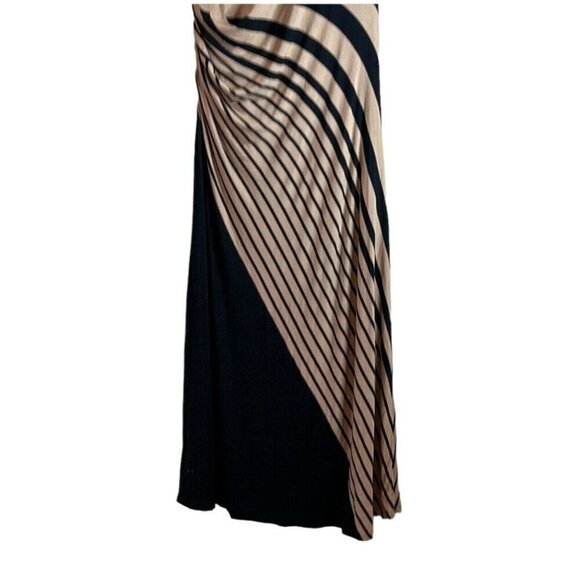 Soft Surroundings Here To Infinity Striped Maxi Dress Black Tan Size Pet Lg - Picture 5 of 8